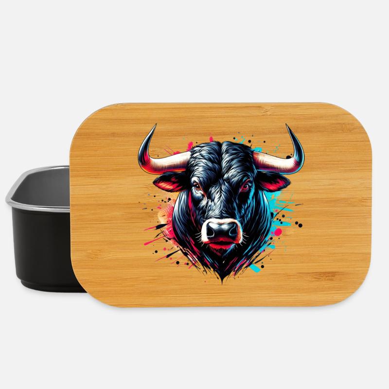 Stier - Lunch Box - Schwarz
