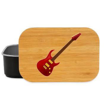Musicien guitare - Boîte à goûter - noir - Devant