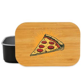 Graphique de la tranche de pizza - Boîte à goûter - noir - Devant