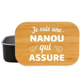 T-shirt Affirmation Humor Nanou - Boîte à goûter - noir - Devant