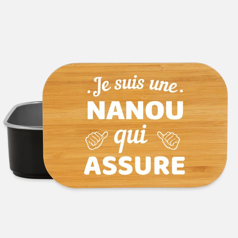 T-shirt Affirmation Humor Nanou - Lunch Box - black