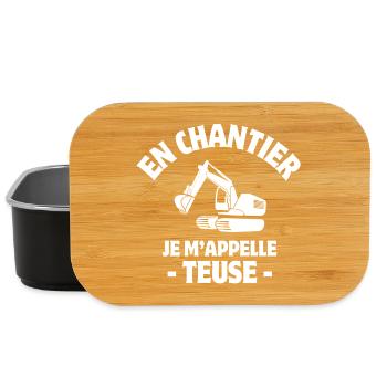 excavator, construction machinery, construction - Lunch Box - black - Front