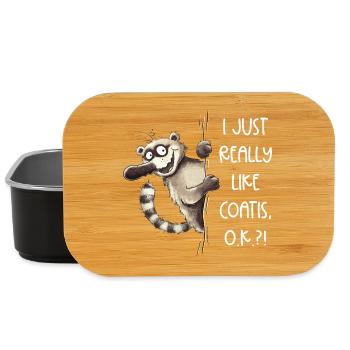 Lustiger Nasenbär I Just Really Like Coatis Spruch - Lunch Box - Schwarz - Vorne