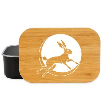 Lapin avec Lune Ostara Pleine Lune - Boîte à goûter - noir - Devant