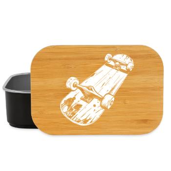 Dessin de planche à roulettes - Boîte à goûter - noir - Devant