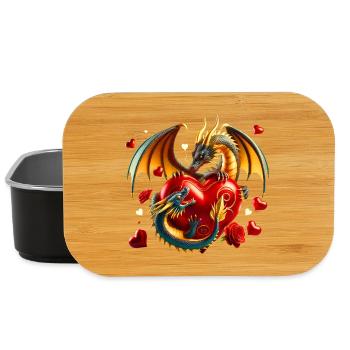 Dragon du Cœur dans le Feu de l’Amour - Boîte à goûter - noir - Devant