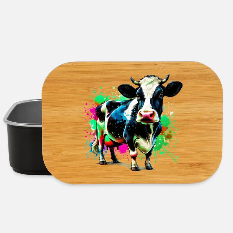 Vache - Boîte à goûter - noir