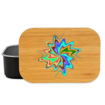 Regenbogen Wirbelstern - Lunch Box - Schwarz - Vorne