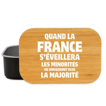 France, je suis Français, vive la France - Boîte à goûter - noir - Devant