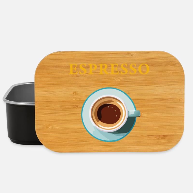 Espresso Kaffee Muster für Kaffeeliebhaber - Lunch Box - Schwarz