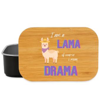 Lama mit Hut Spruch T-Shirt - Lunch Box - Schwarz - Vorne