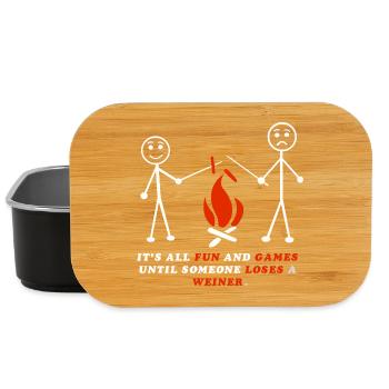 Funny Camping – es macht alles Spaß, bis jemand verliert - Lunch Box - Schwarz - Vorne