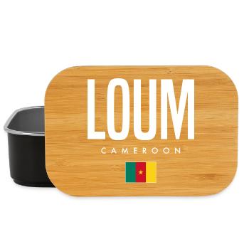 Loum Cameroon Cameroonian - Lunch Box - black - Front