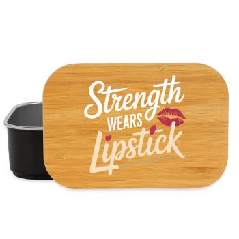  Strength Wears Lipstick Women Empowerment Women's - Lunch Box - Schwarz - Vorne