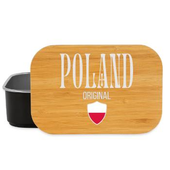 Polish flag, proud Polish - Lunch Box - black - Front