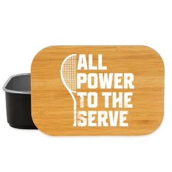 Tennis Shirt Power Serve - Lunch Box - black - Front