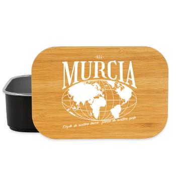 Carte de la Terre avec lettrage Muralca - Boîte à goûter - noir - Devant