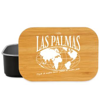 Conception de la carte du monde de Las Palmas - Boîte à goûter - noir - Devant