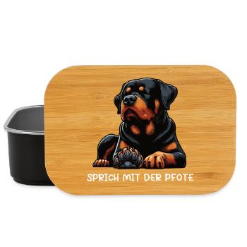 Parler avec la patte Rottweiler Propriétaire du rottweiler - Boîte à goûter - noir - Devant