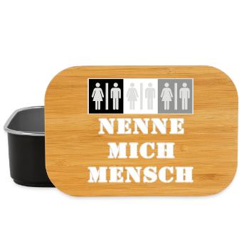 Call Me Human Boundary Sign - Lunch Box - black - Front