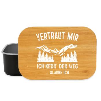 Wandern Sprüche Wanderer Wanderoutfits - Lunch Box - Schwarz - Vorne