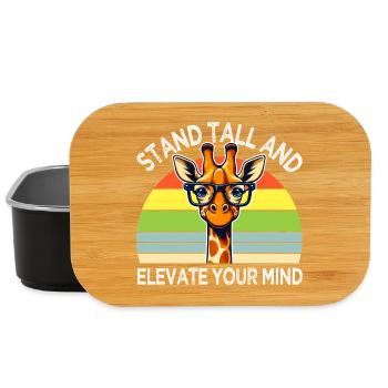 Inspiring Giraffe with Rainbow Glasses - Lunch Box - black - Front