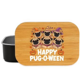 Mops-O-Ween Hexenhut Möpse - Lunch Box - Schwarz - Vorne