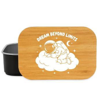 Astronaute rêveur - Boîte à goûter - noir - Devant