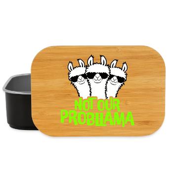 Not our Problama 3 Lamas Freunde Team Sonnenbrille - Lunch Box - Schwarz - Vorne
