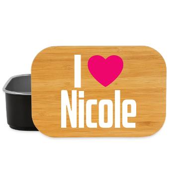I Love Nicole Pinkes Herz Ich liebe Nicole - Lunch Box - Schwarz - Vorne