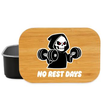 Kein Pausen Tag Grim Reaper Krafttraining - Lunch Box - Schwarz - Vorne