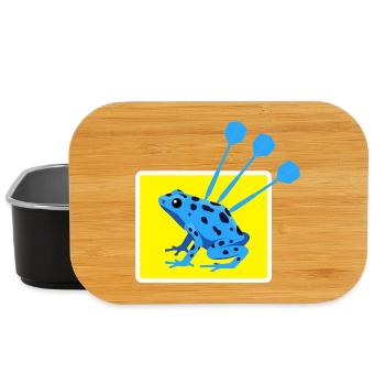 Conception amusante de fléchettes et de grenouilles - Boîte à goûter - noir - Devant