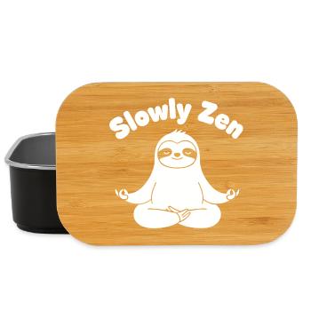 Zen Sloth Meditation - Lunch Box - black - Front