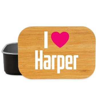 I Love Harper Pink Heart I Love Harper - Lunch Box - black - Front