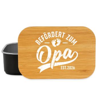 Promoted to Grandpa 2026 | Grandpa Gift - Lunch Box - black - Front