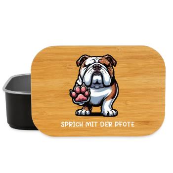 Speak with the paw English Bulldog Bully - Lunch Box - black - Front