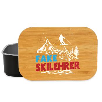 Ski Trainer FAKE SKILEHRER Skifahren Lustiges - Lunch Box - Schwarz - Vorne