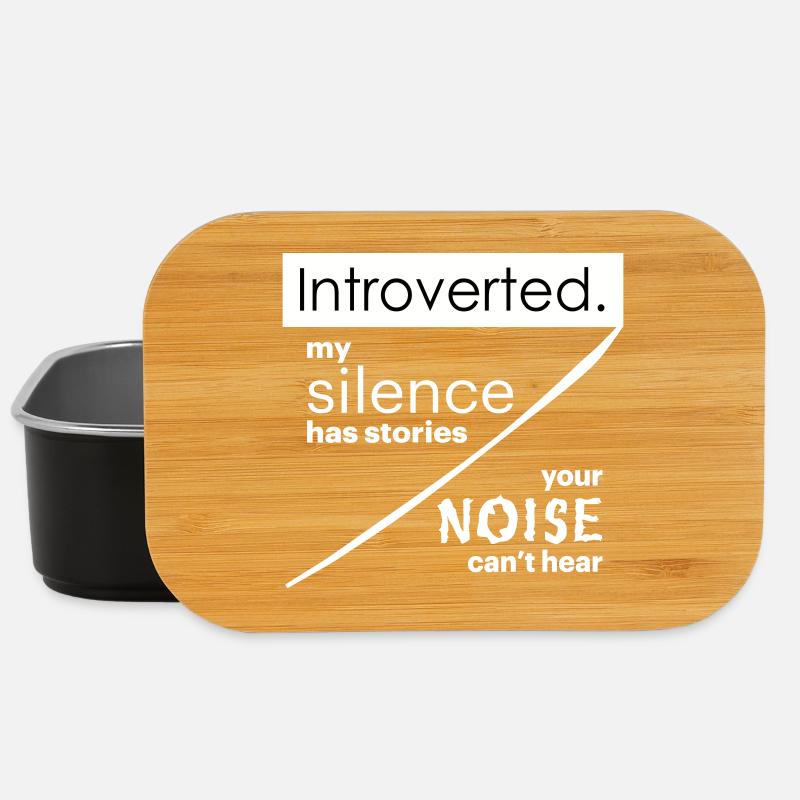 Introvert Quotes - Lunch Box - black
