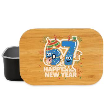 67 Six Seven 6-7 Silvester 2026 Lustig Geschenk - Lunch Box - Schwarz - Vorne