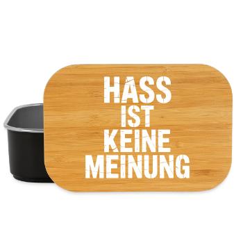 Hate is not an opinion - Against the right - Lunch Box - black - Front