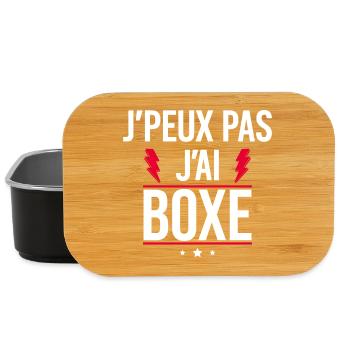 I can't I boxed Humor Boxing Boxer Boxer - Lunch Box - black - Front