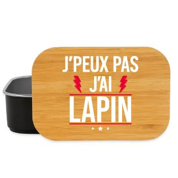 I Can't I Have Rabbit Humor Rabbit - Lunch Box - black - Front