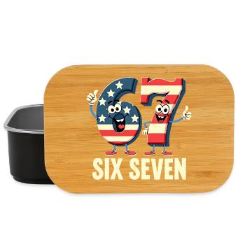 US Flag 67 Memes Six Seven - Lunch Box - black - Front