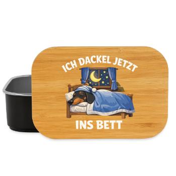 Offizielles Dackel Schwarz Ich dackel jetzt ins  - Lunch Box - Schwarz - Vorne