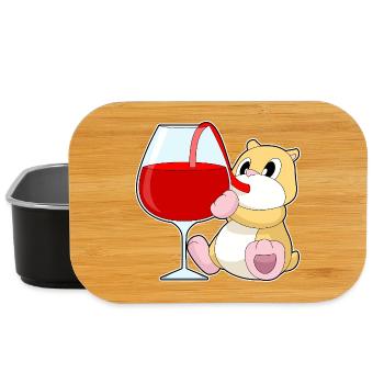 Hamster Rotwein - Lunch Box - Schwarz - Vorne
