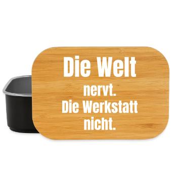 Welt nervt, Werkstatt nicht - Lunch Box - Schwarz - Vorne