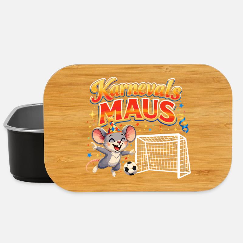 Karnevalsmaus Fußball Kostüm Geschenk Süß Niedlich - Lunch Box - Schwarz