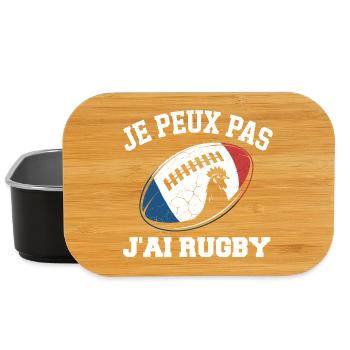 Je Peux Pas J'ai Rugby - Boîte à goûter - noir - Devant