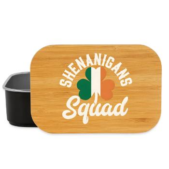 Conception du trèfle de l’équipe irlandaise - Boîte à goûter - noir - Devant