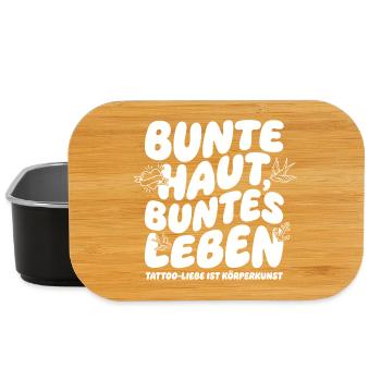 Peau colorée – Tatouage de vie coloré - Boîte à goûter - noir - Devant